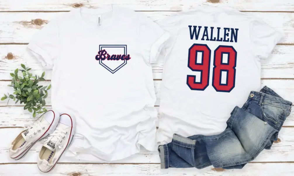 98 Braves Jersey Style Tshirt – Afton Avenue Apparel