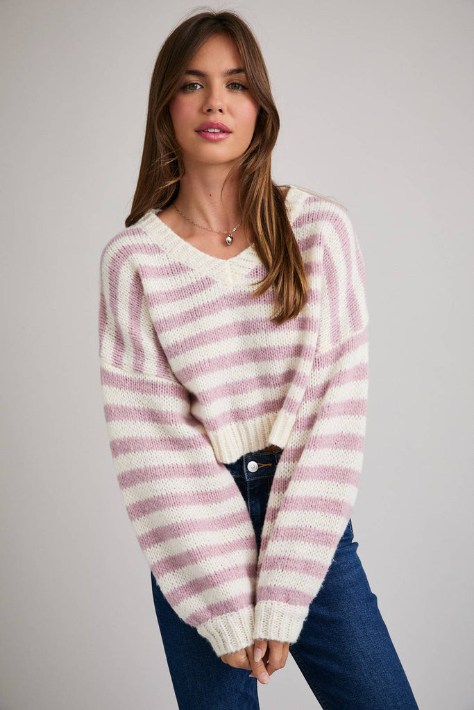 Striped Cropped Sweater