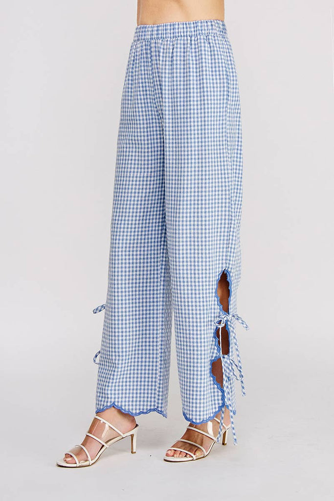 Woven Gingham Pants