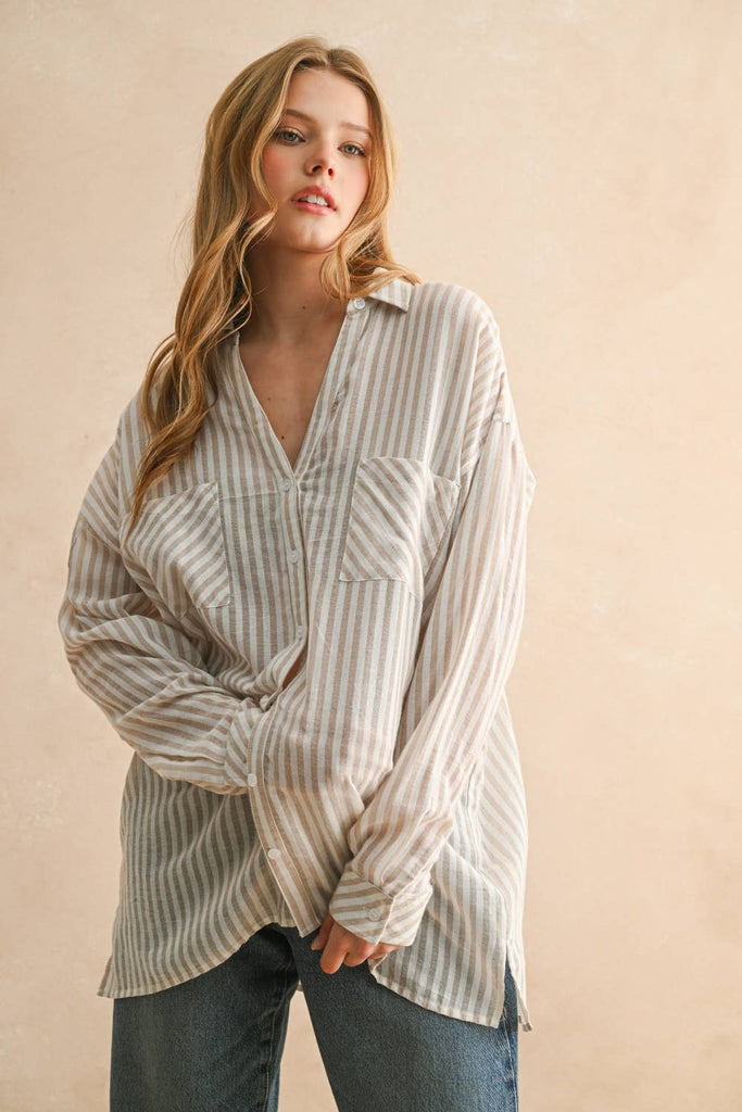 Striped Button Down Shirt