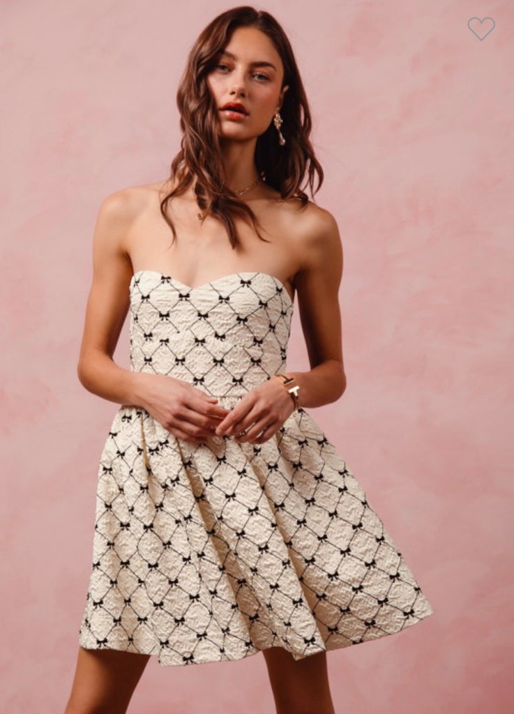 Ribbon Bow Mini Dress