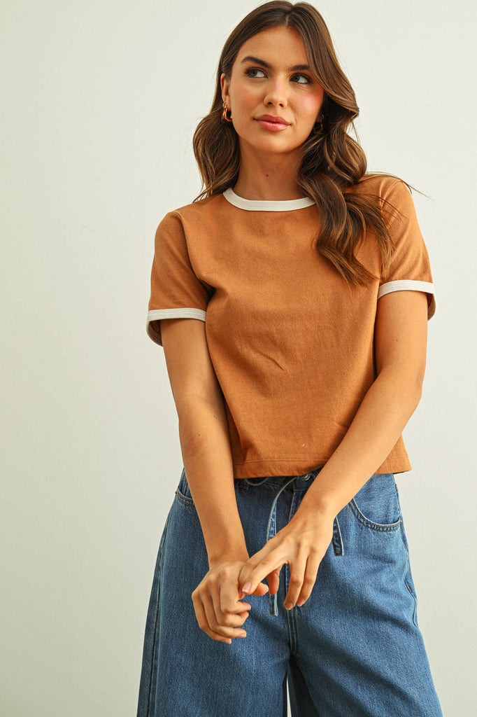 Ringer Contrast Top