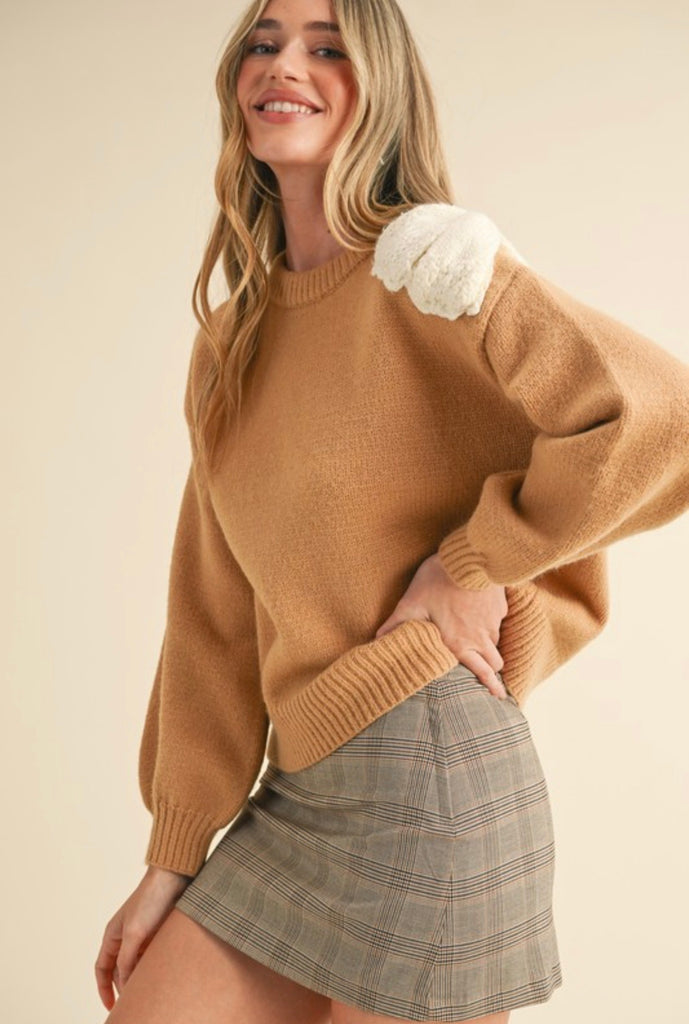 Shoulder Bow Sweater