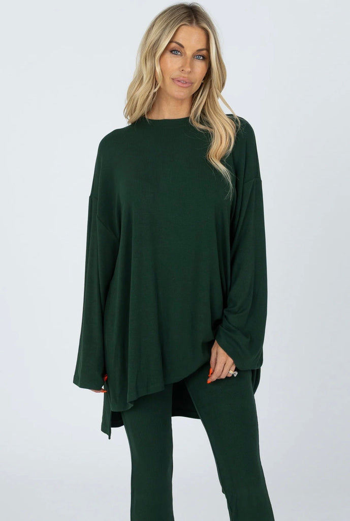 All Weekend Long Pant Set Long Sleeve - Juniper