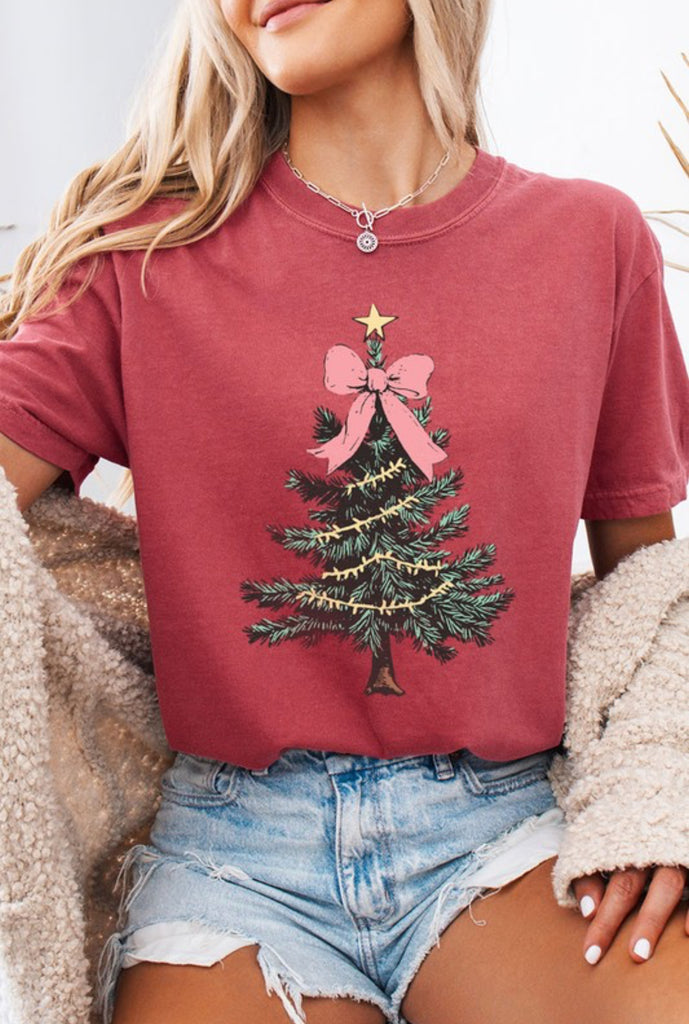 Coquette Christmas Tree Tee