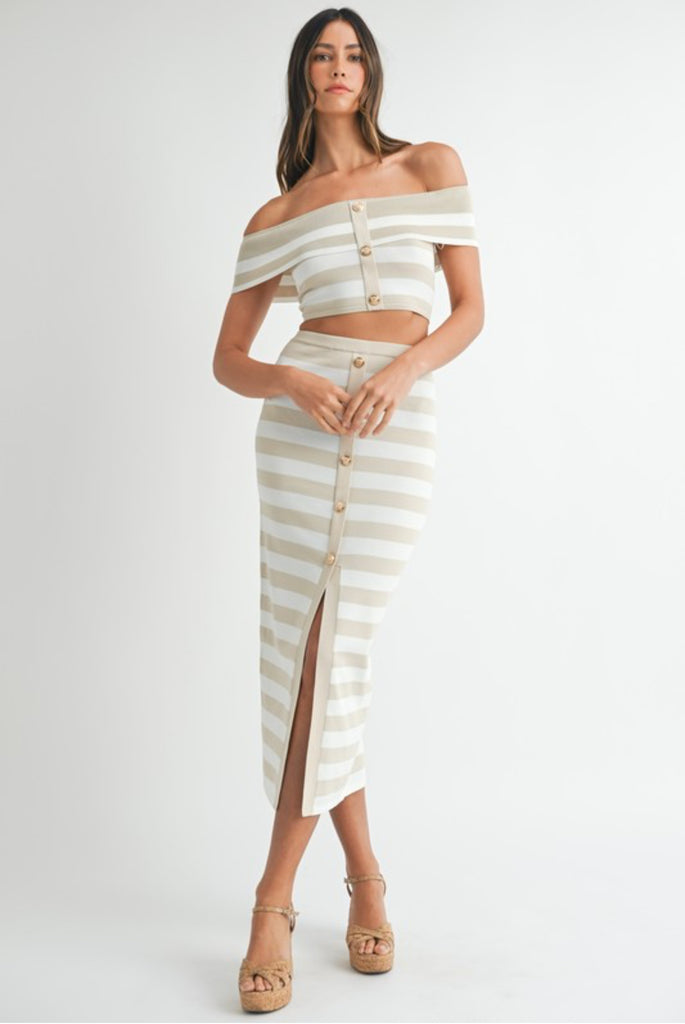 Knit Striped Set