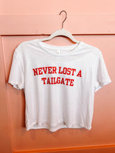 Load image into Gallery viewer, Never Lost a Tailgate Cropped Tee
