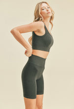 Load image into Gallery viewer, Ribbed Seamless Biker/Bra Set
