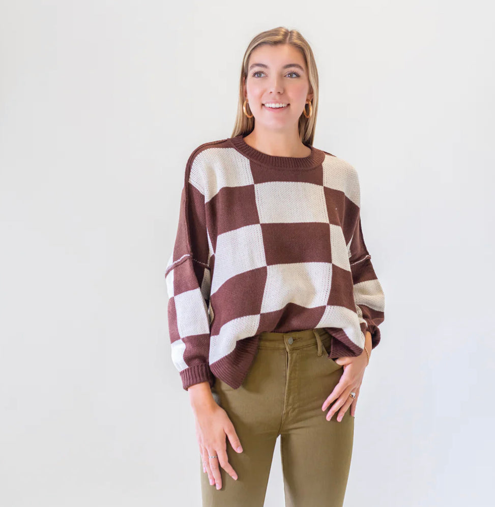 Chloe Checkered Sweater