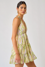 Load image into Gallery viewer, Watercolor Print Tiered Dress
