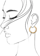 Load image into Gallery viewer, Flat Diamond Hoop Earrings
