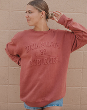 Load image into Gallery viewer, Iowa State Vintage 58 Emboss Crewneck
