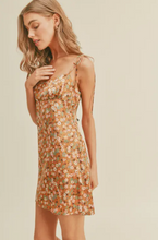 Load image into Gallery viewer, Satin Floral Mini Dress
