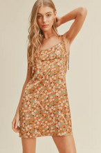 Load image into Gallery viewer, Satin Floral Mini Dress
