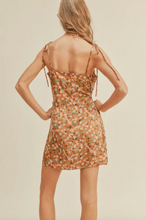 Load image into Gallery viewer, Satin Floral Mini Dress
