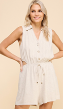 Load image into Gallery viewer, Collared Button Front Romper

