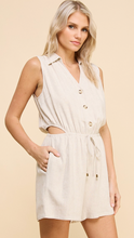 Load image into Gallery viewer, Collared Button Front Romper
