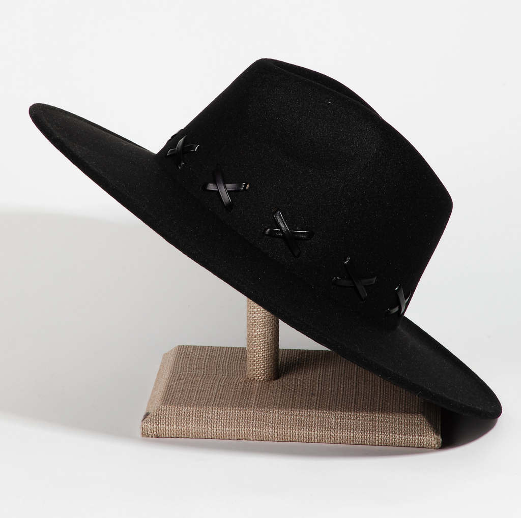 X Weave Pattern Fedora Fashion Hat