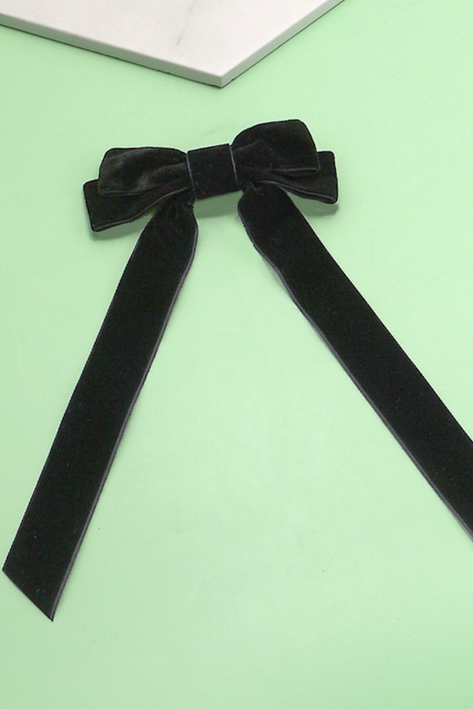 Velvet Ribbon Bow Hair Clip