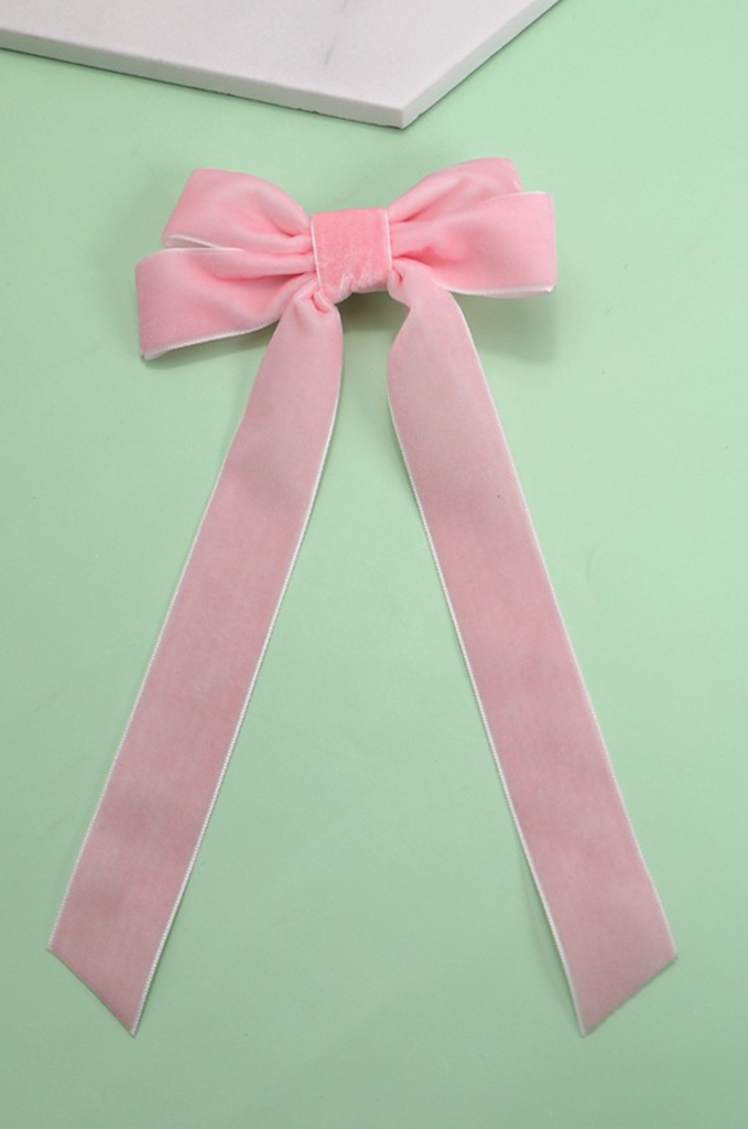 Velvet Ribbon Bow Hair Clip