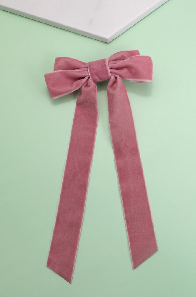 Velvet Ribbon Bow Hair Clip