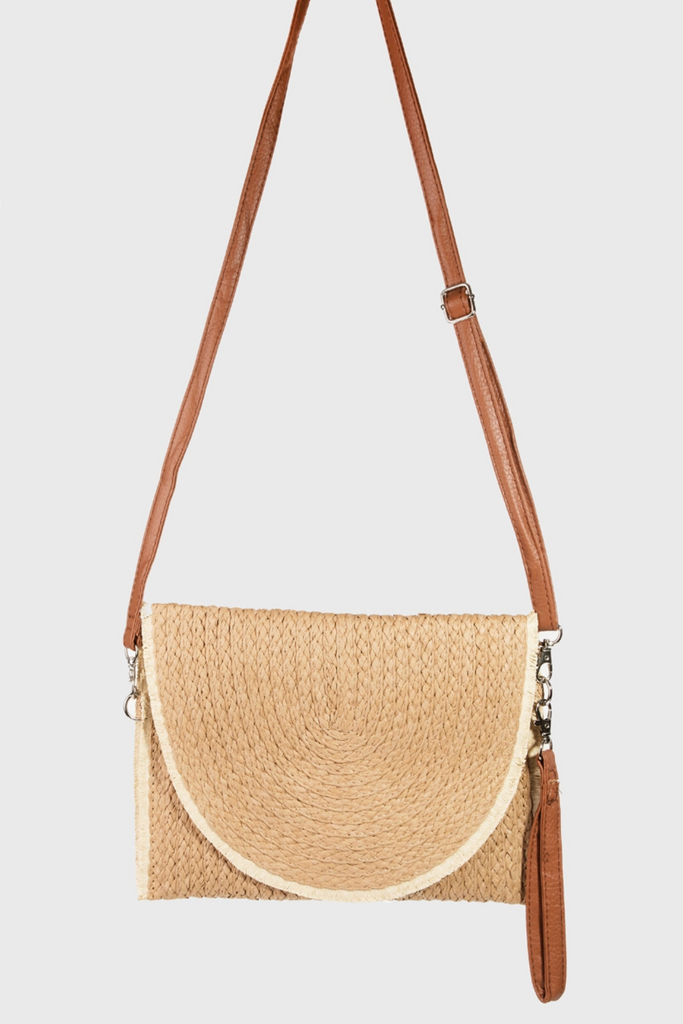 Braided Straw Clutch Bag