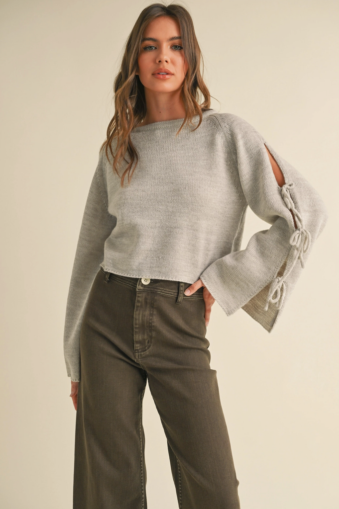 Gabby Tie Sleeve Sweater