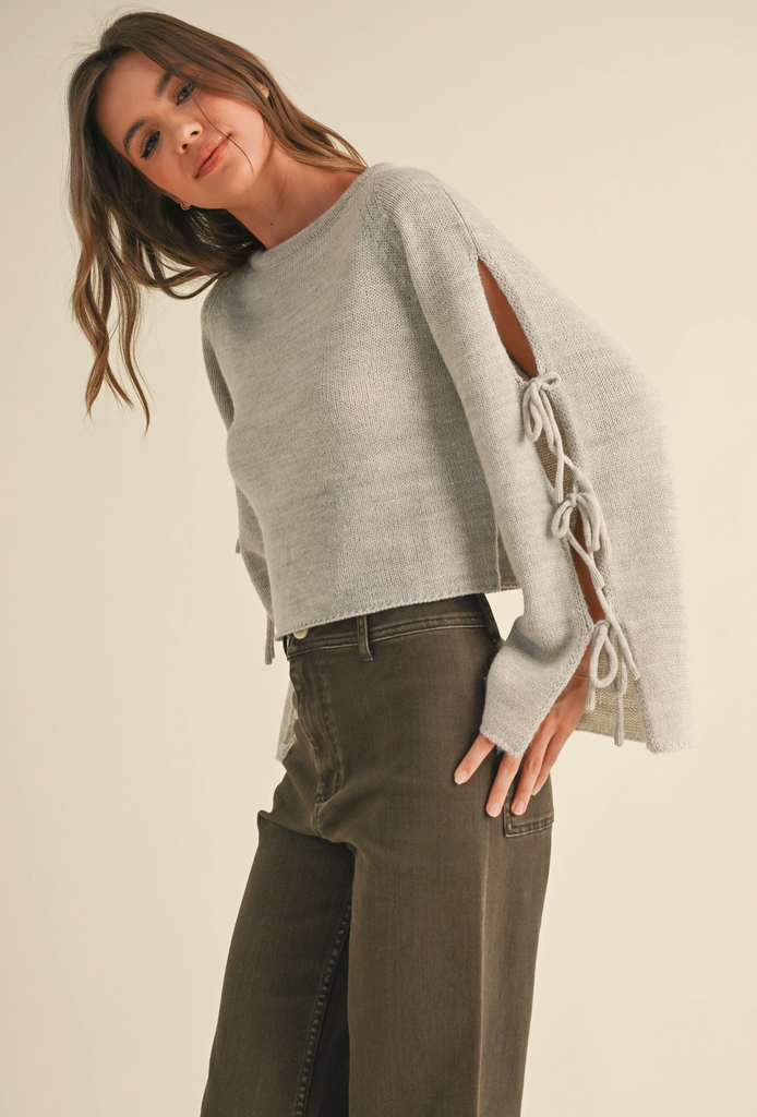 Gabby Tie Sleeve Sweater