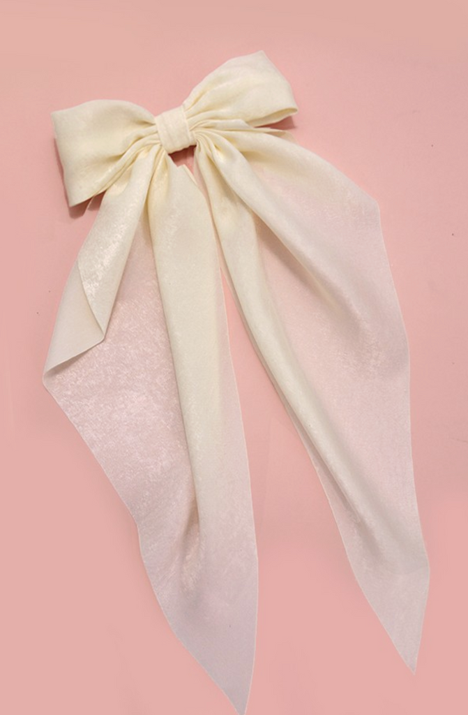 Organza Sheer Bow Ribbon Hair Clips