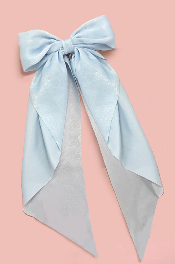 Organza Sheer Bow Ribbon Hair Clips