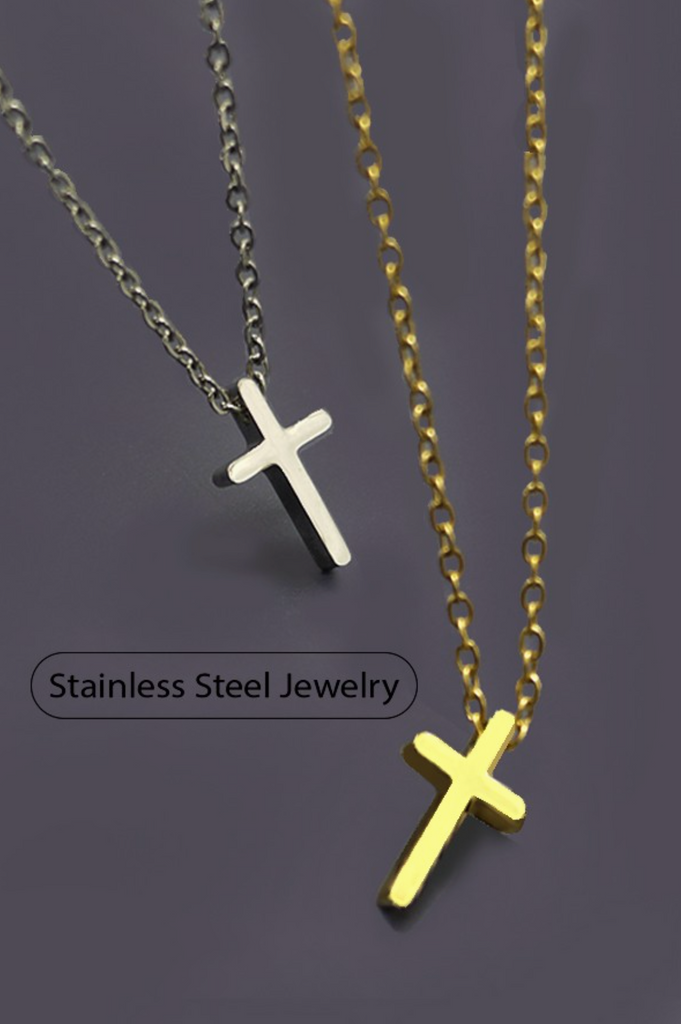 18K Stainless Steel Cross Necklace