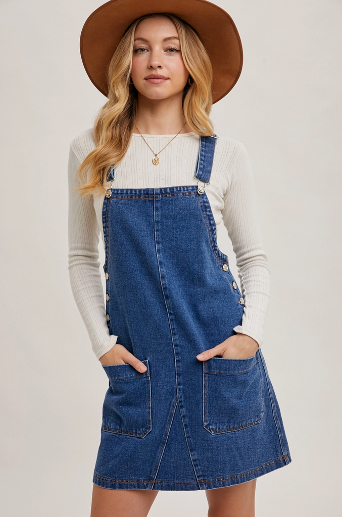 Denim Overall Mini Dress