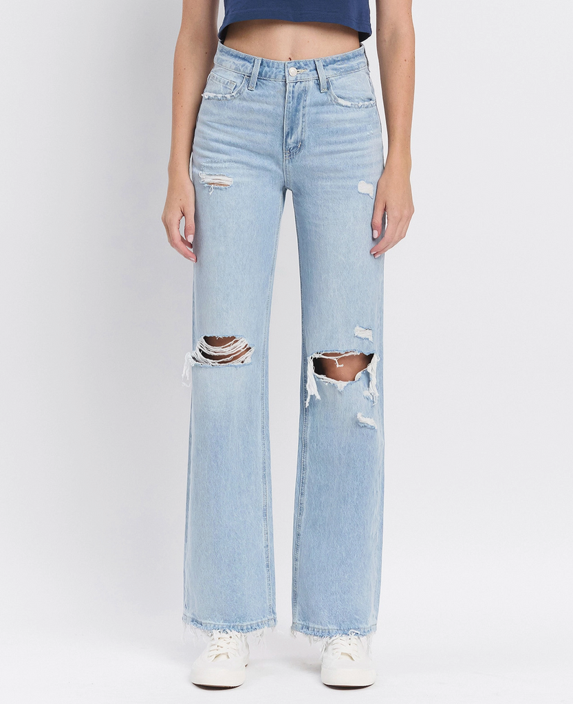 90's Vintage Super High Rise Flare Jeans