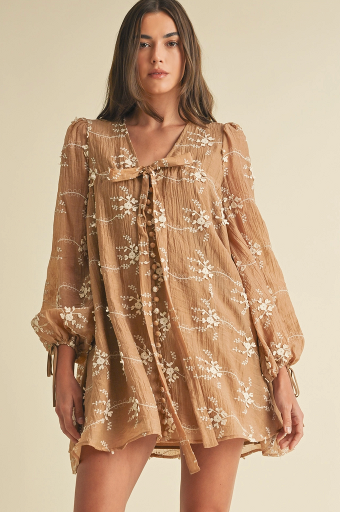 Bailey Embroidered Mini Dress