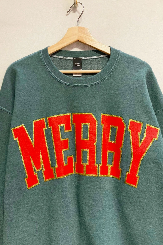 Glitter Merry Holiday Sweatshirt