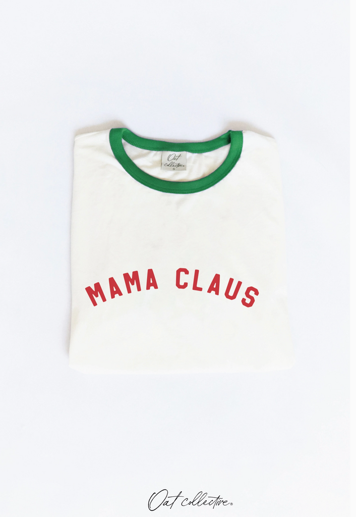 Mama Claus Ringer Graphic Top