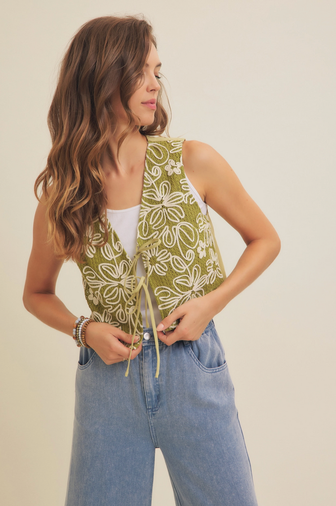 Olivia Embroidered Vest