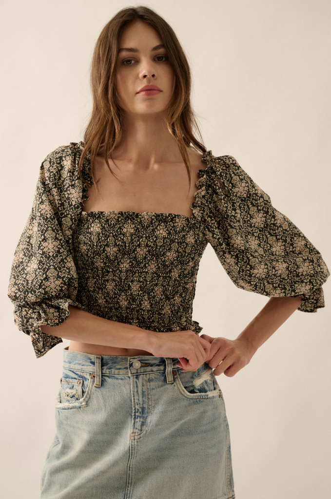 Floral Woven Top