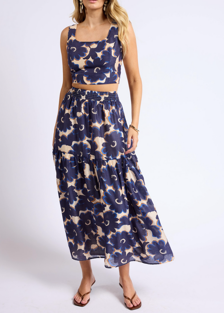 Flora Tiered Maxi Skirt