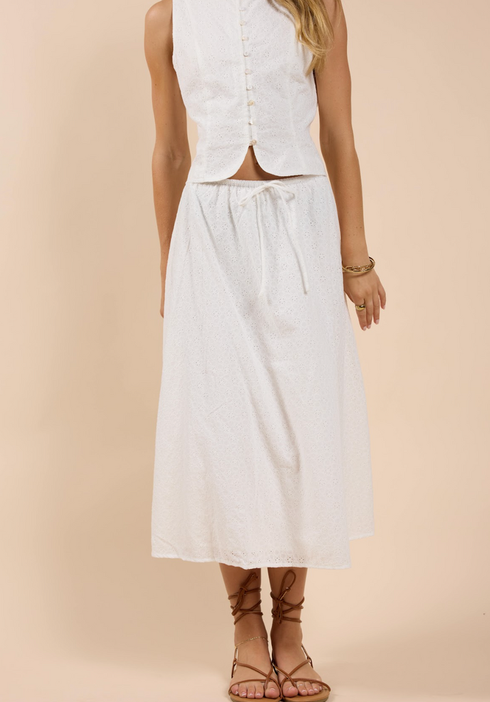 Sun Dream Eyelet Maxi Skirt