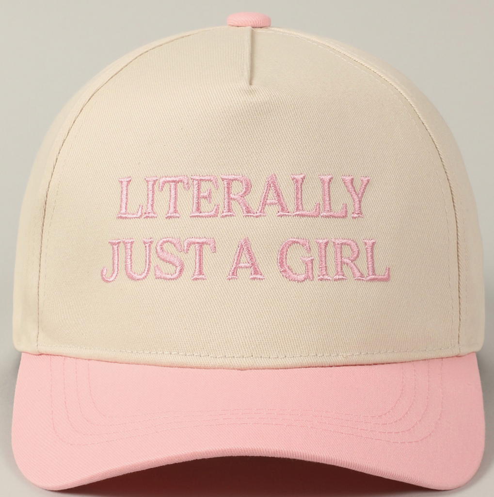 Literally Just a Girl Embroidered Trucker Hat