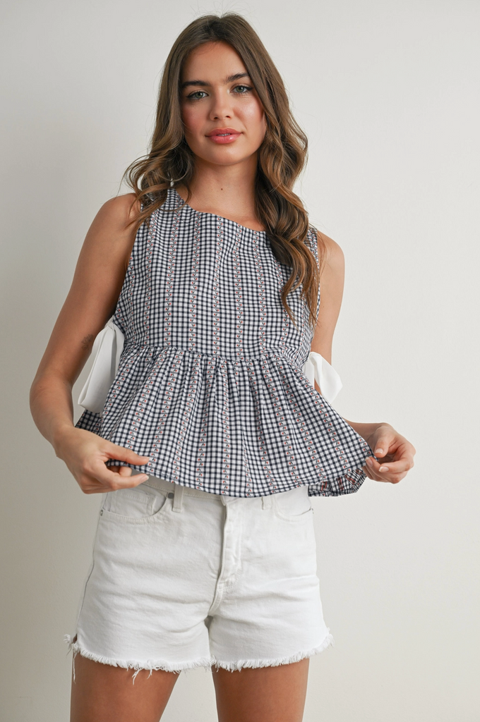Sky Meadow Peplum Top