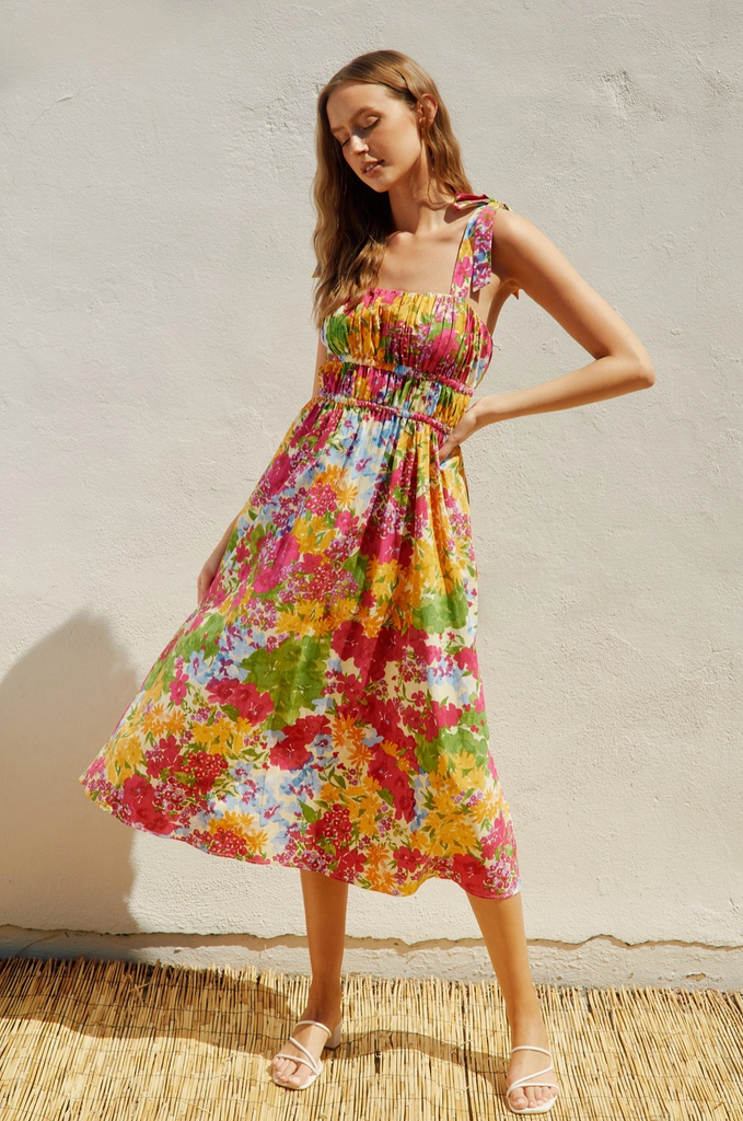 Bed of Flowers Midi Dress