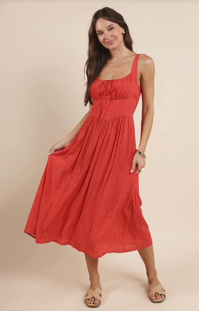 Nina Milkmaid Midi Dress