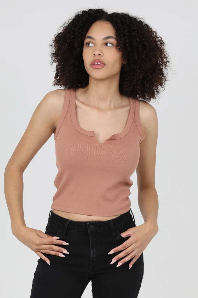 ASIS Notch Neck Tank Top