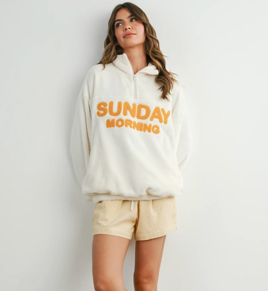 Sunday Morning Half-Zip Pullover Sweatshirt