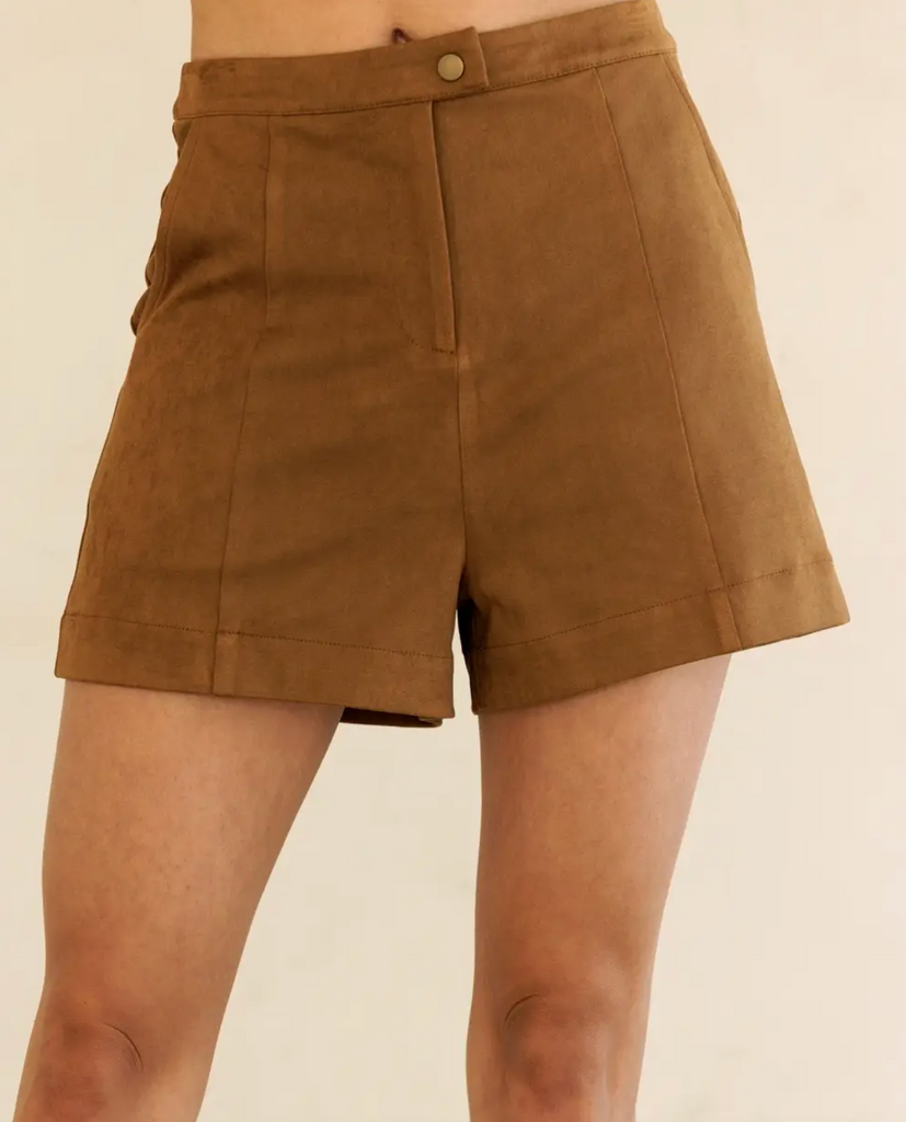 Suede High Waisted Shorts