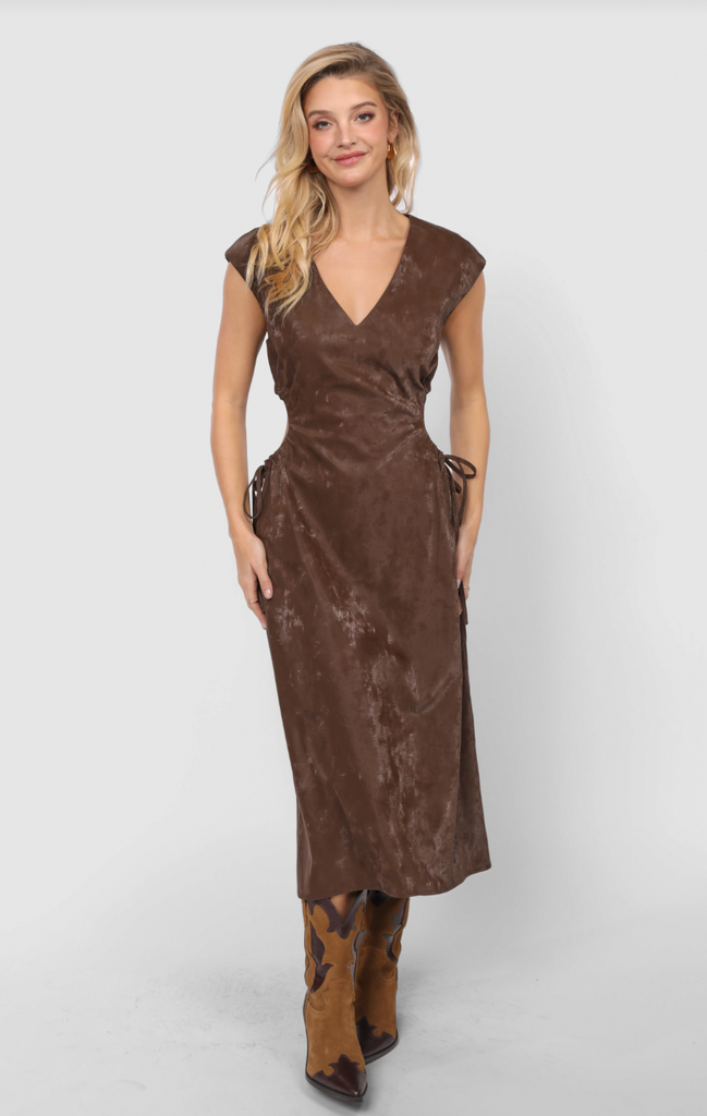 New Chapter Leather Cutout Dress