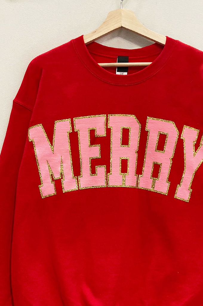 Glitter Merry Holiday Sweatshirt