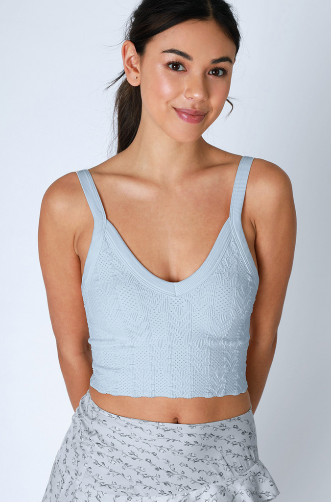 Lace Textured Crop Top